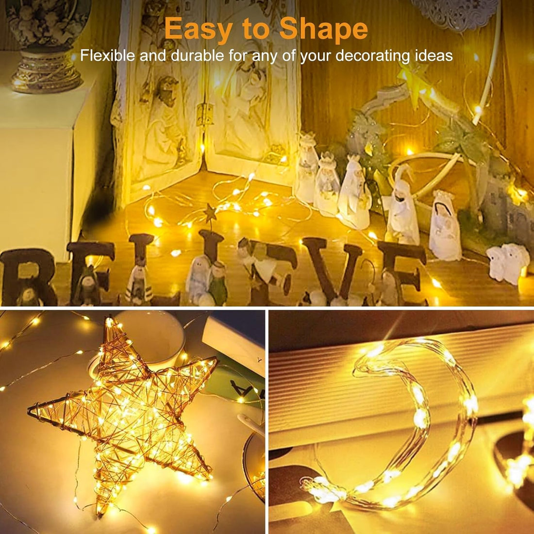 12 Pack Fairy Lights Battery Operated [3 Modes], 7ft 20 Led Twinkle Lights String Lights Waterproof Bulk Small Mini Silver Wire for Mason Jars Vases Wedding Table Centerpiece, Warmwhite