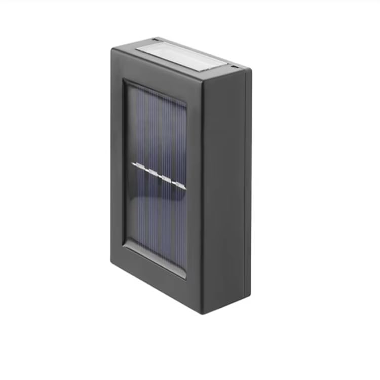 Solar Wall Lights Outdoor Waterproof, Decorative Fence with Warm White Up & Down Light, Waterproof IP65 | for Garden, Yard, Patio, Porch – Auto On/Off