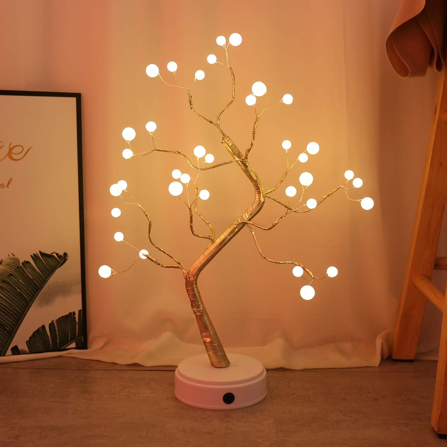 Bonsai Tree Light with 36 Pearls table Lamp