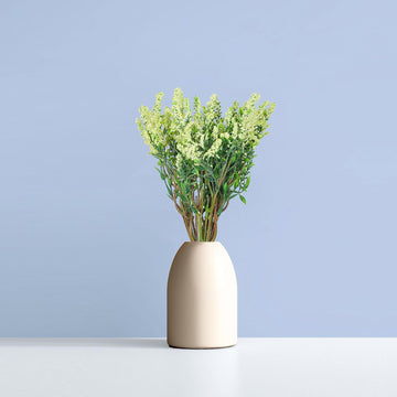 Fresh Lavender 12Pcs Lavender Fake Plant 14Inch Height Bouquet, Green Stems Bundled for Decorative Items for Diwali, Home, Room, Office, Bedroom, Anniversary, Deepawali (Yellow)