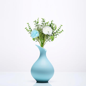 Artificial Floral Arrangement, Blue and WhiteChrysanthemums with Eucalyptus and Baby Breath for Aesthetic Room Decor Items for Bedroom|Office Table Accessories|Show Pieces|Home Dcor
