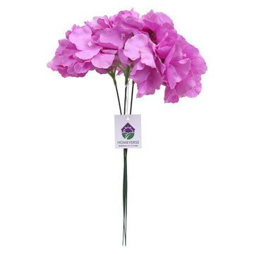 03 Pcs Hydrgena Artificial Flowers with Detachable Stems, Faux Hydrangea Flowers for Decorations, Silk Hydrangea Fake Flowers for Wedding Decor DIY Centerpieces Wreath (Purple)