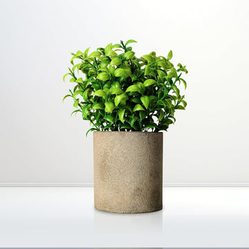 Artificial Eucalyptus Plant with Vase for Home Decor, Small Faux Plants in White Pot for Bathroom, Kitchen, Office, Farmhouse Room Shelf