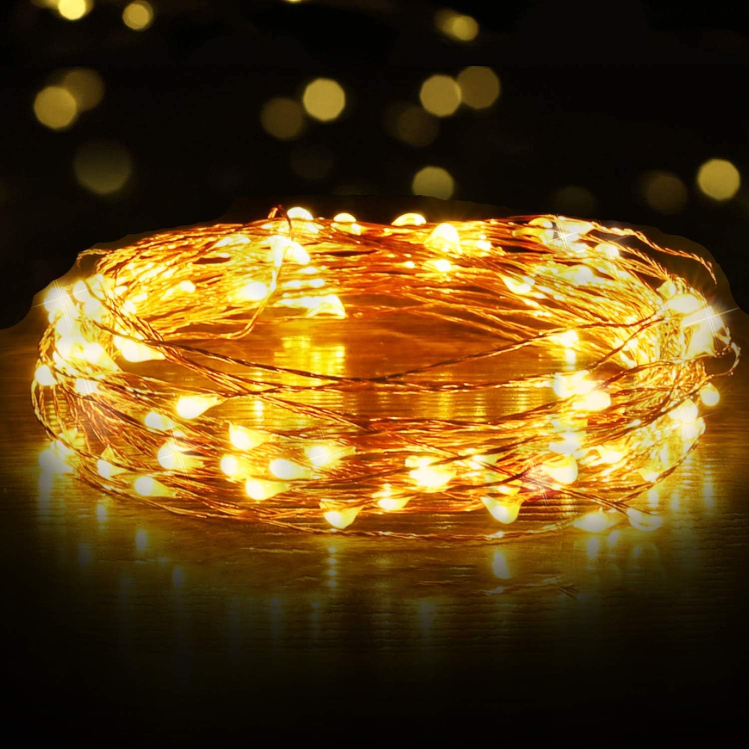 LITVERSE 05 Meter 50 LED's Waterproof Fairy Decorative Stary String Light - 1 M USB Powered (2 Copper Wires, Sturdy Quality) Warm White-5 Meter