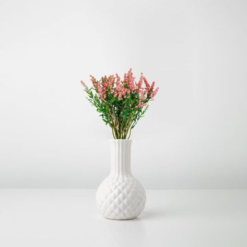 Fresh Lavender 12Pcs Lavender Fake Plant 14Inch Height Bouquet, Green Stems Bundled for Decorative Items for Diwali, Home, Room, Office, Bedroom, Anniversary, Deepawali (Pink)