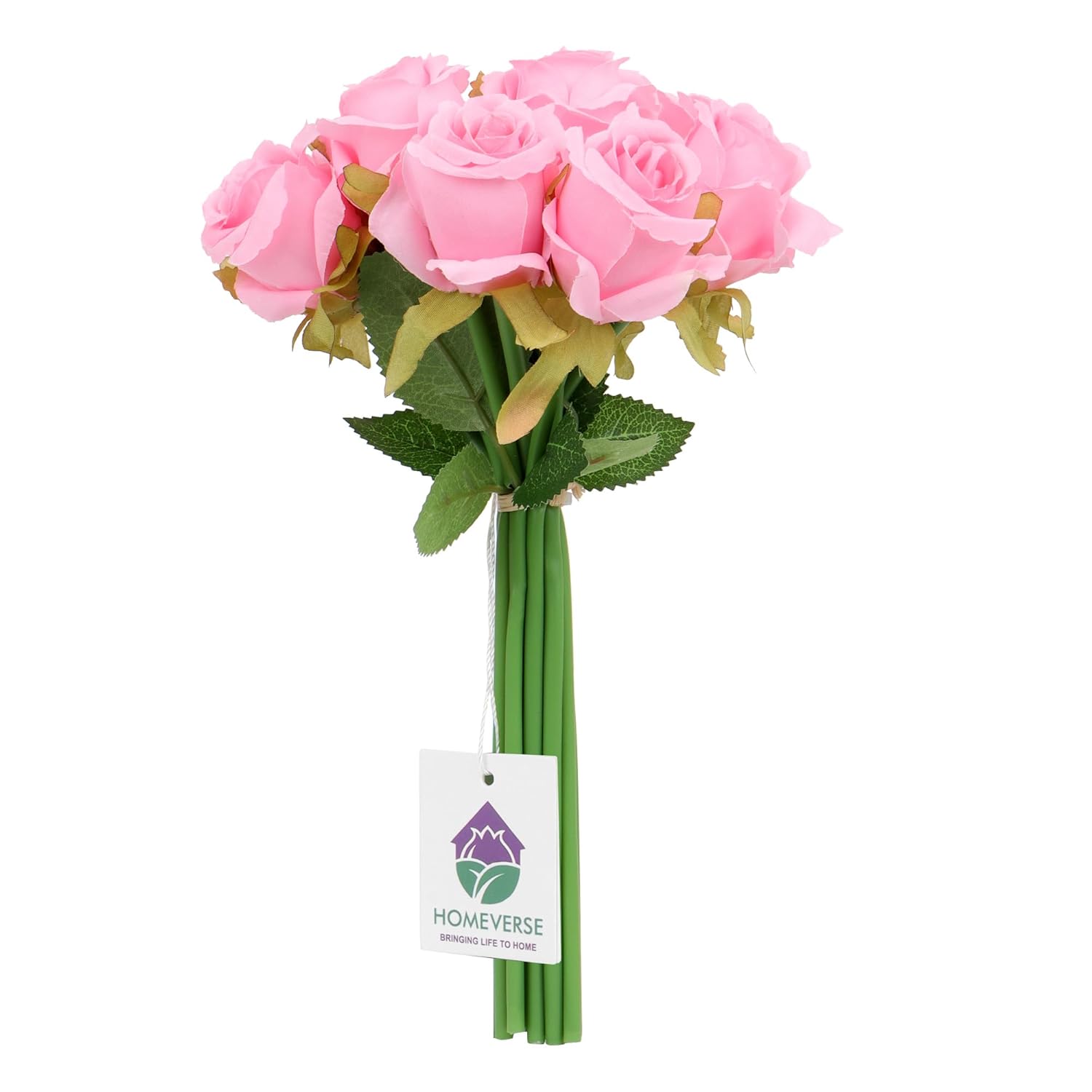 12pcs Artificial Rose Fake Silk Plants Wedding Valentines Birthday Anniversary Christmas Mothers Day (pink-12pcs)