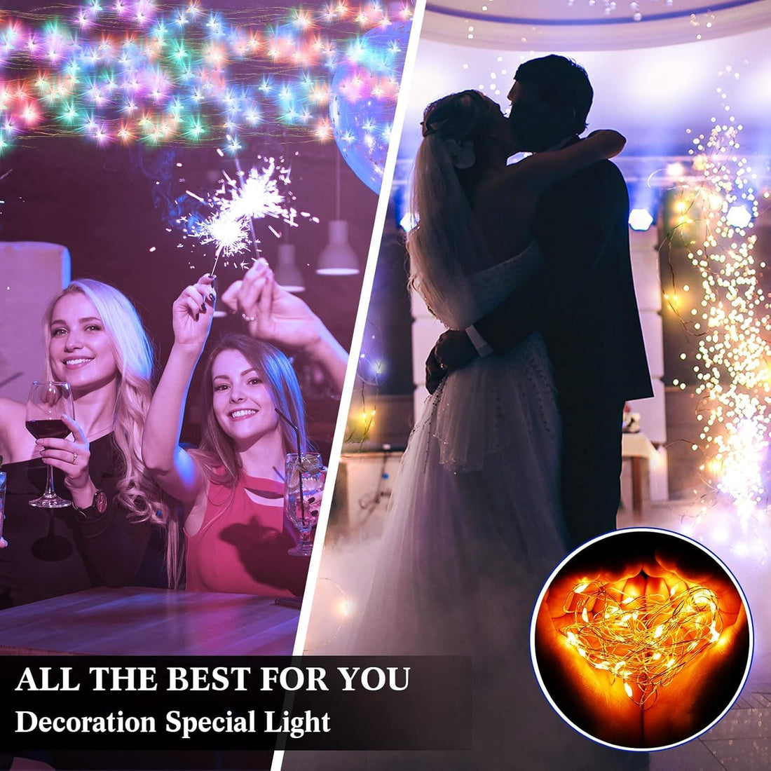 12 Pack Fairy Lights Battery Operated [3 Modes], 7ft 20 Led Twinkle Lights String Lights Waterproof Bulk Small Mini Silver Wire for Mason Jars Vases Wedding Table Centerpiece, Multicolor
