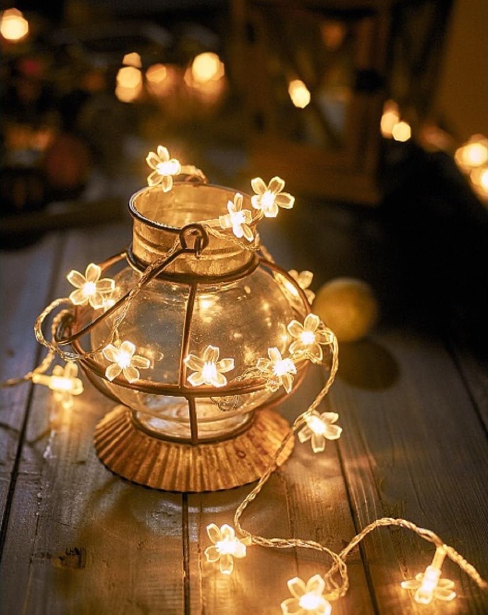 Flower Fairy String Lights | 10 LED, 3 Meter | Warm White Plug-in Blossom Lights for Balcony, Garden, Bedroom, Party, Diwali, Wedding, Indoor Outdoor Decoration