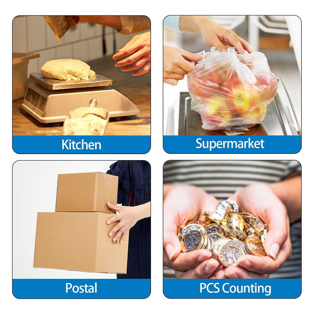 Digital Kitchen Scale TS200, LCD Display, 6kg Capacity | Measuring Food, Cake, Vegetable, Cooking, Baking, Meal Prep, Fitness & Diet | 2x Batteries Included