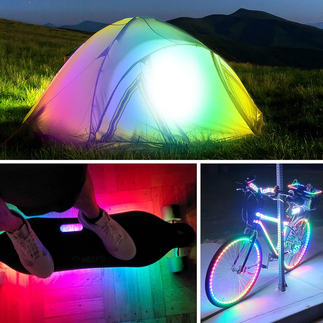 LITVERSE USB Powered LED Strip Light TV Backlight RGB Led Lights with RF 17Key Remote TV/PC Background Bias Lighting for Indoor DIY Decoration(2 Meter for 32-40" TV's)