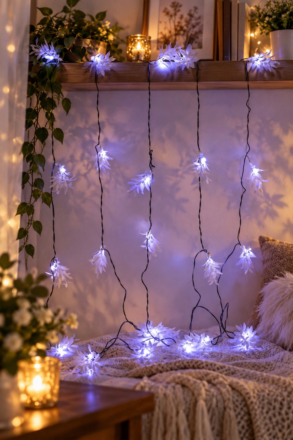 Flower Glow 60 LED String Lights – Warm White