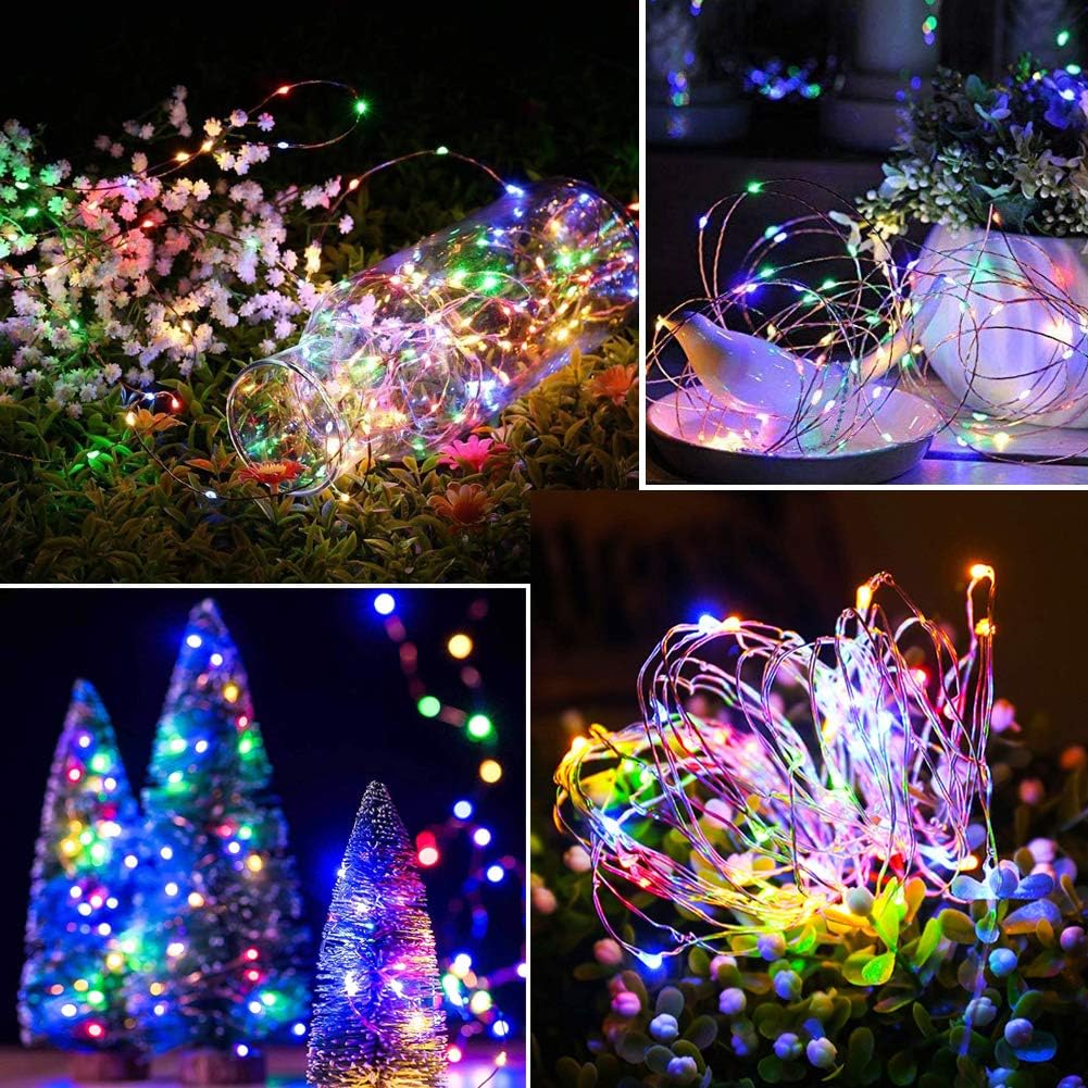 Solar String Lights 12M Outdoor Waterproof Fairy Lights 8 Mode (Multicolour)