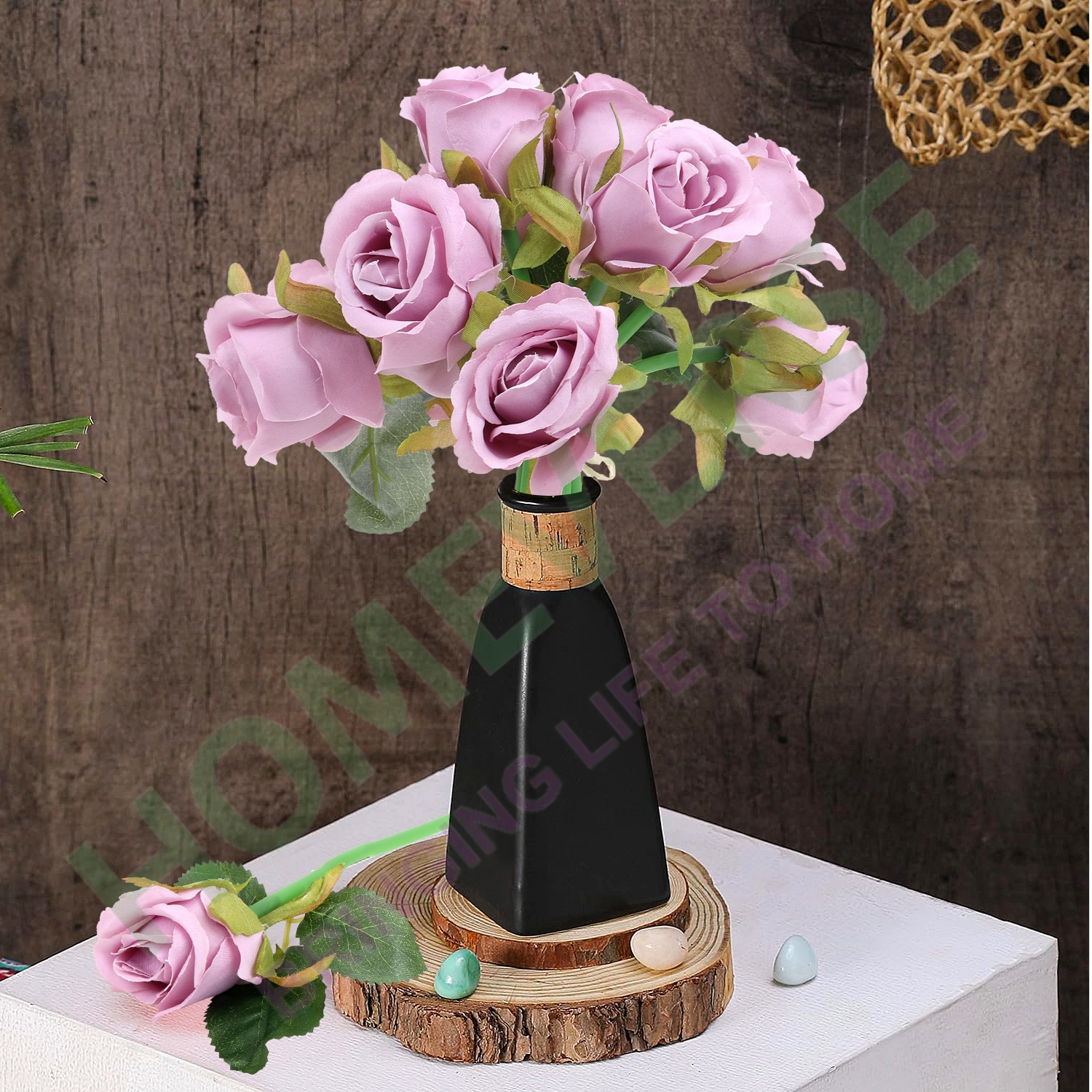 Artificial Rose Purple 12pcs